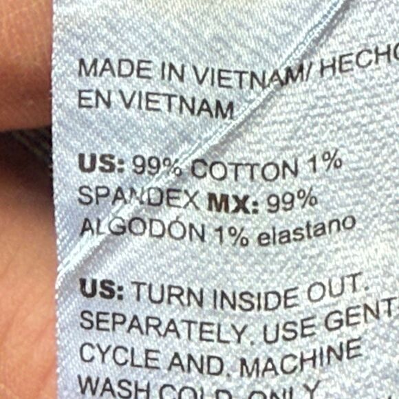 Chico's High Rise, Wide Leg, Raw Edge Hem, Size 8 - Picture 10 of 12